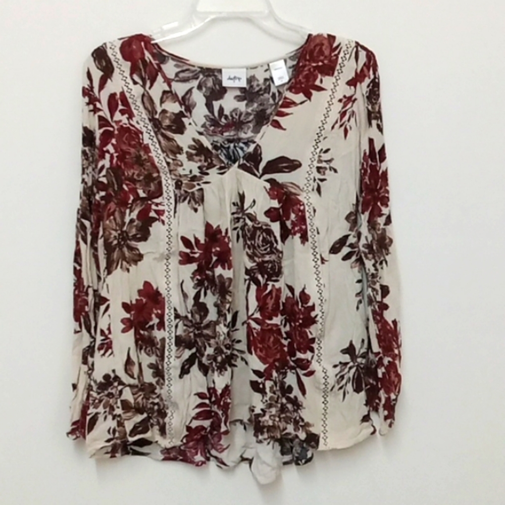 *Final Price* Daytrip Floral Boho Festival Rayon Top Size Medium